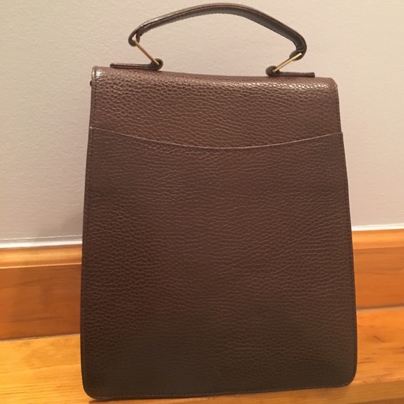 Vintage Mark Cross Brown Leather Fold Over Bag - Picture 3 of 8